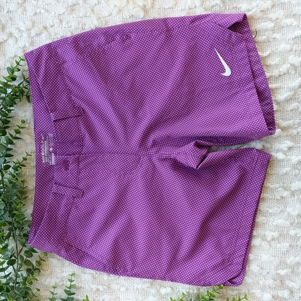 Nike Golf Tour Performance Purple Polka Dot Ladies Women's Shorts Size 4